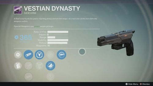 This image shows the Vestian Dynasty on its stat screen
